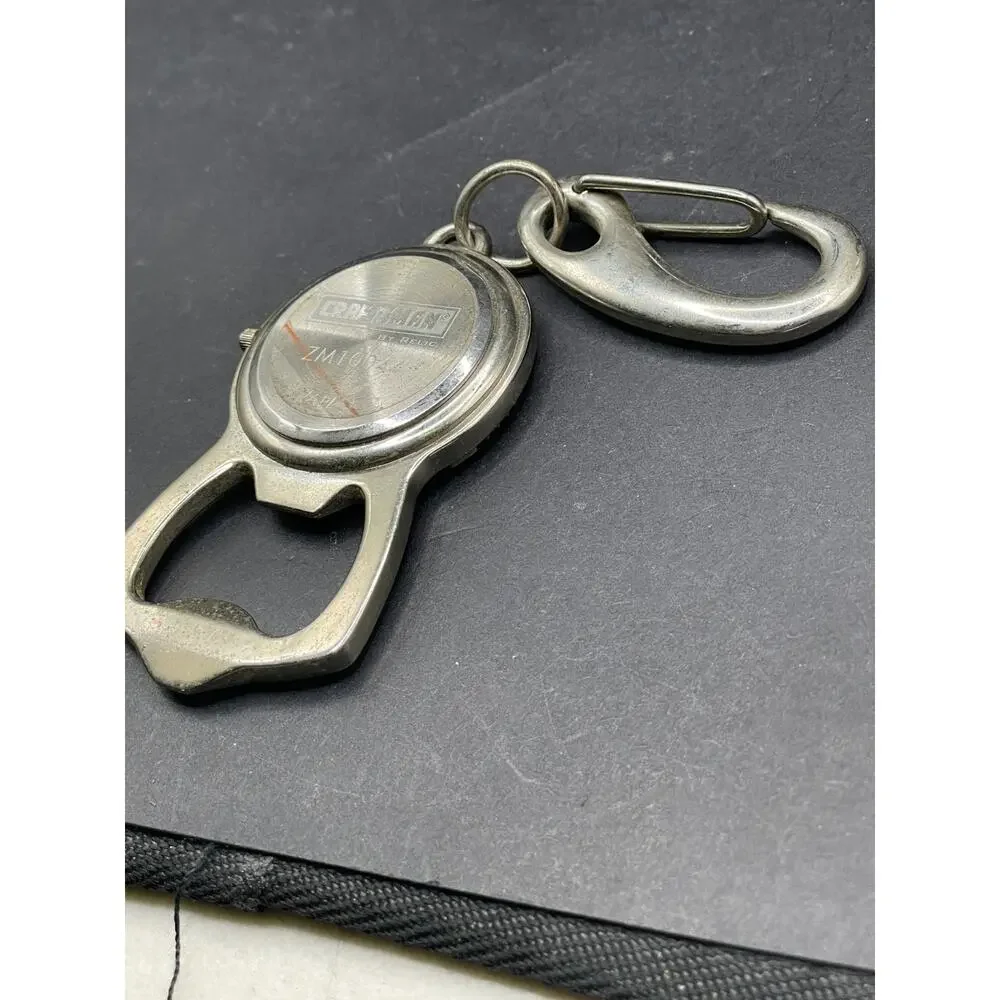 VTG Craftsman Watch Bottle Opener Carbine Survival Rare Silver Metal 39.2MM